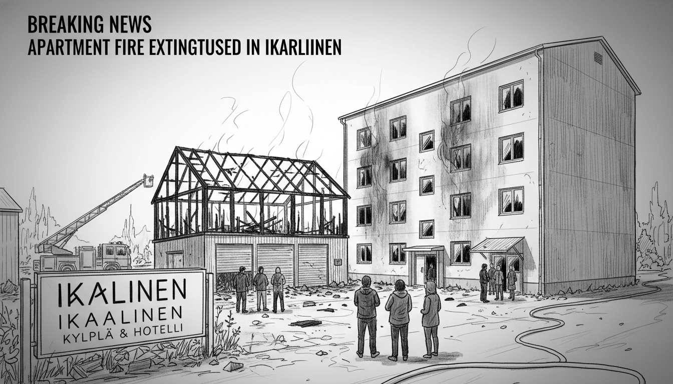 Apartment Building Fire Extinguished in Ikaalinen, Residents Sheltered at Local Spa