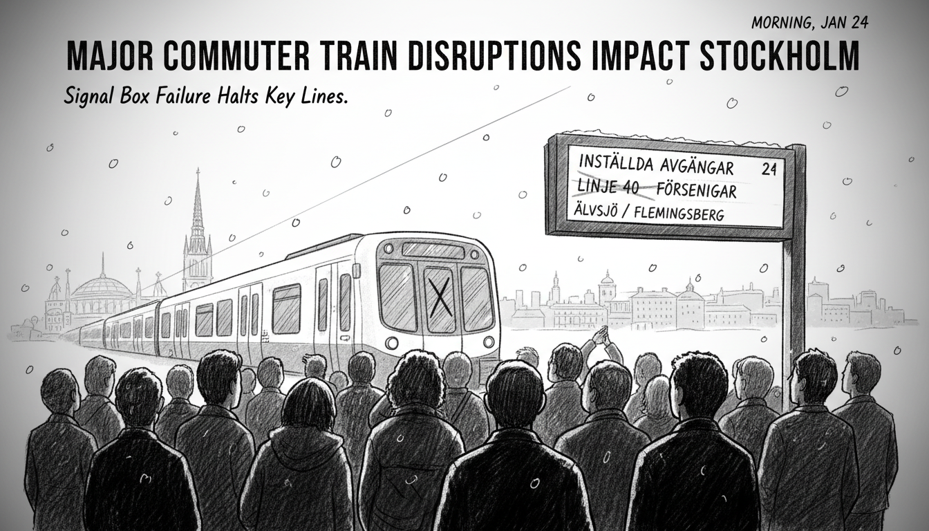 Major Commuter Train Disruptions Impact Stockholm Commuters