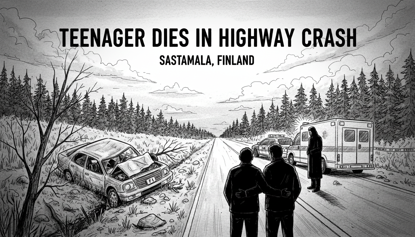 Teenager Dies in Highway Crash Near Sastamala, Two Injured