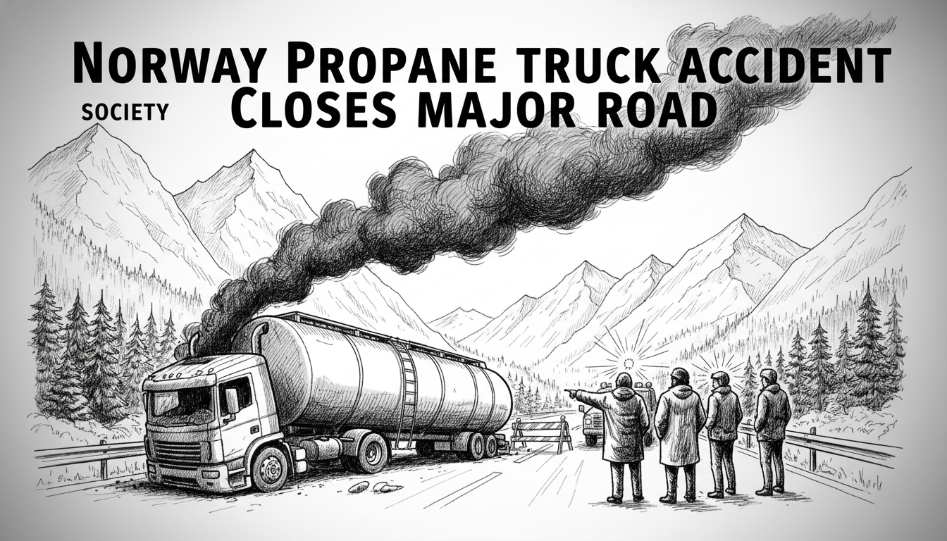Norway Propane Truck Accident Closes Major Road