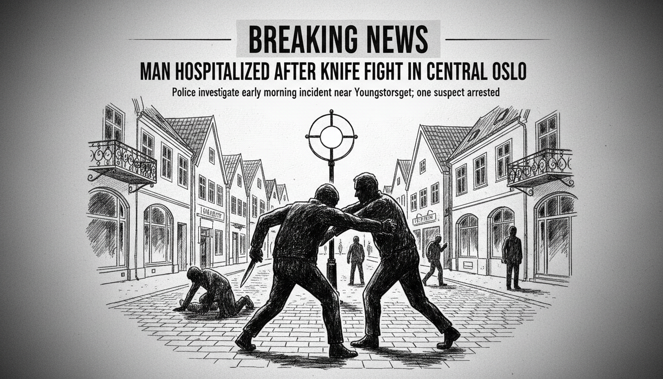 Man Hospitalized After Knife Fight in Central Oslo