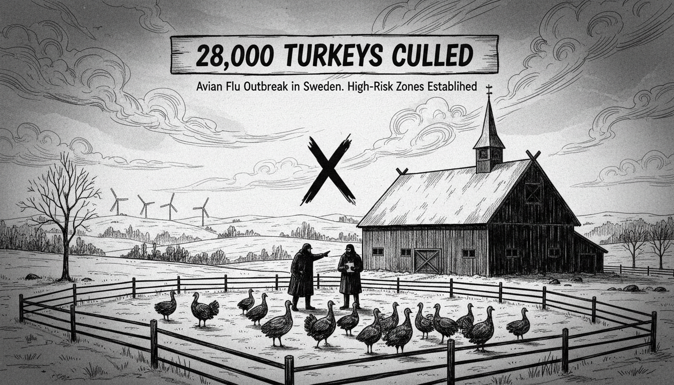 28,000 Turkeys Culled After Avian Flu Outbreak in Sweden