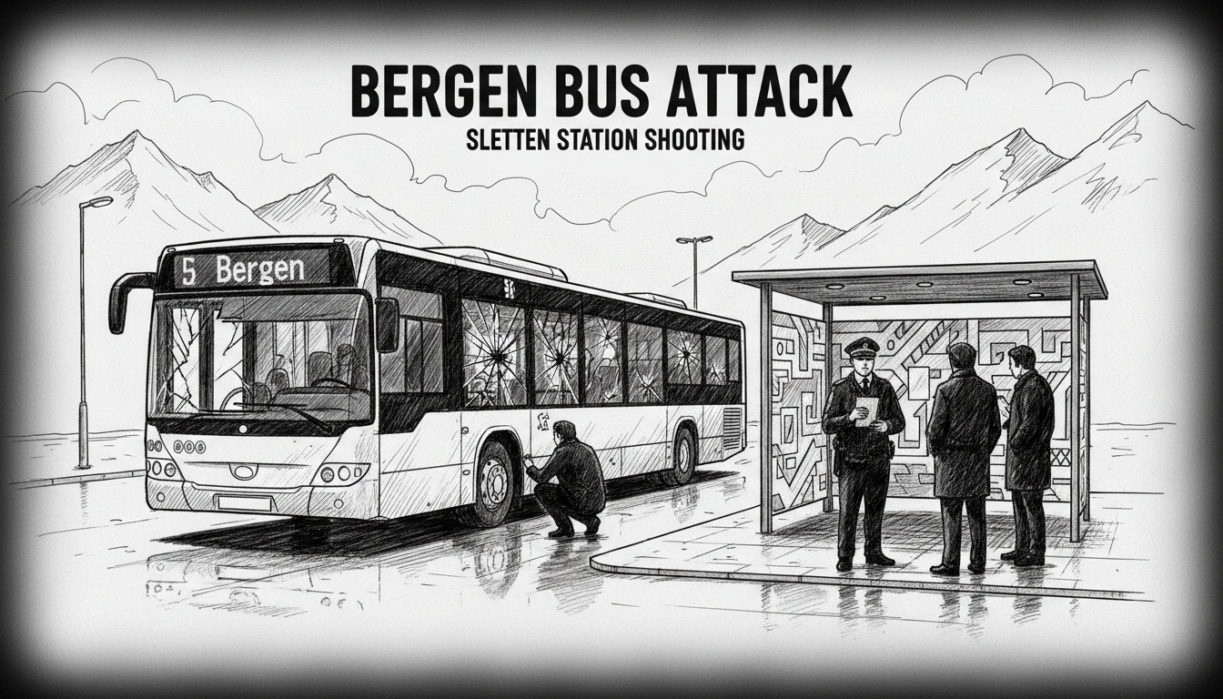 Bergen Bus Targeted in Shooting Incident at Sletten Station