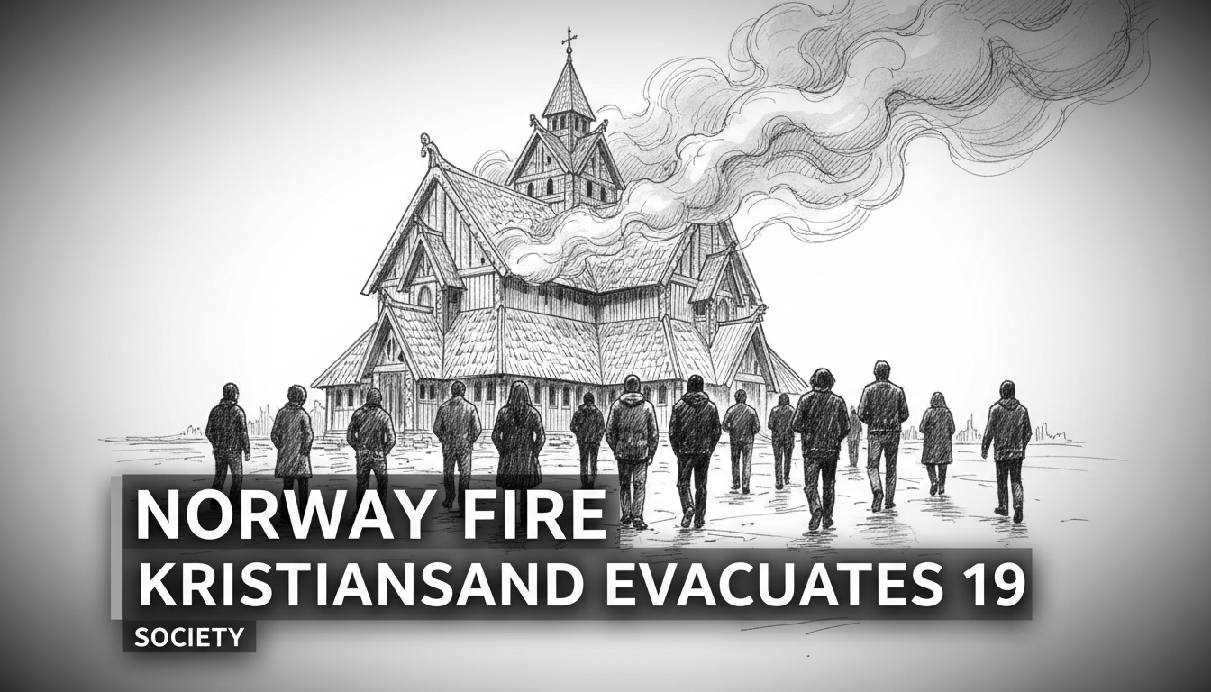 Norway Fire Evacuates 19 in Kristiansand