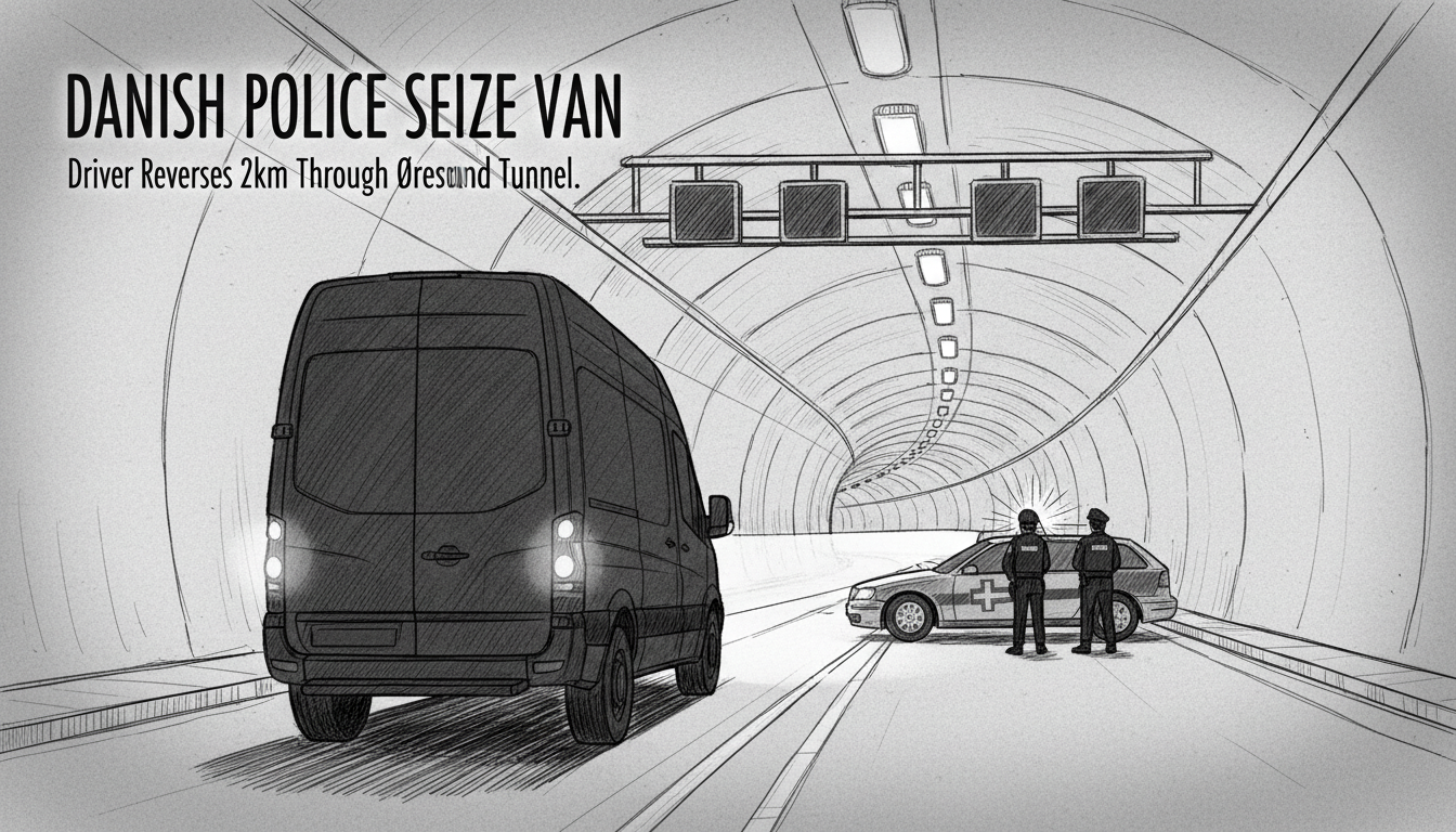 Danish Police Seize Van After Driver Reverses Through Tunnel