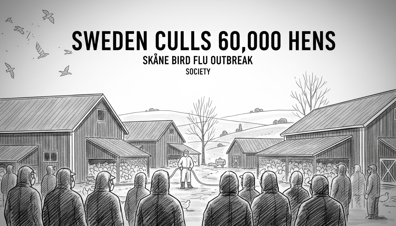 Sweden Culls 60,000 Hens in Skåne Bird Flu Outbreak