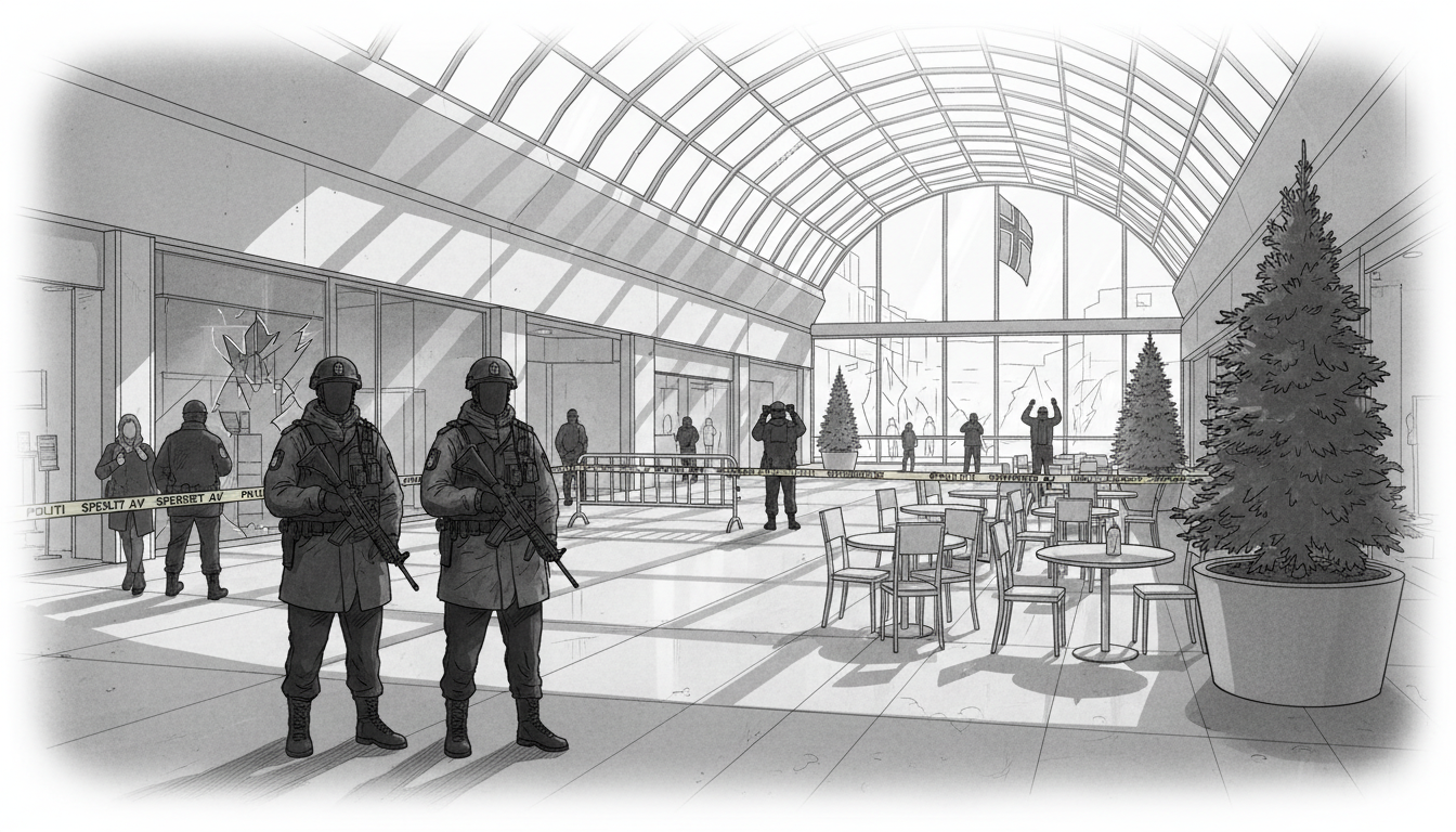 Norway Mall Shooting: Police Control Scene