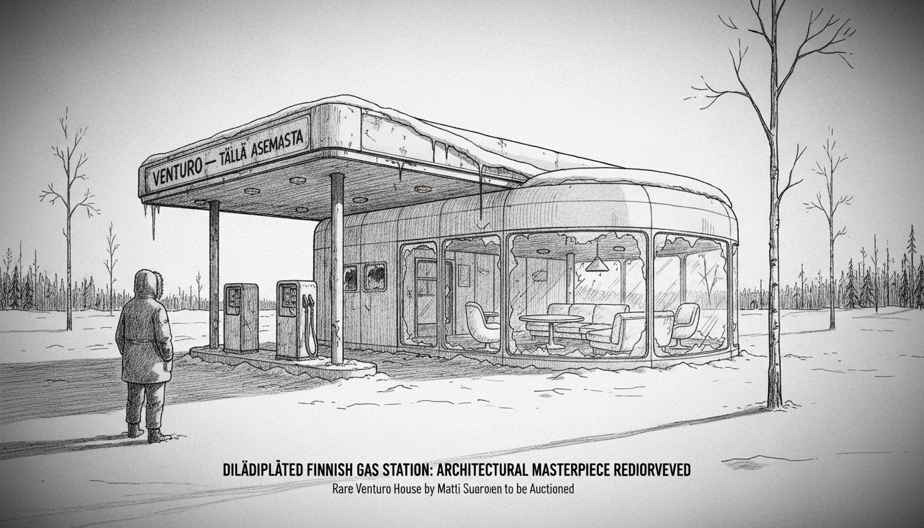 Dilapidated Finnish Gas Station Revealed as Architect Masterpiece