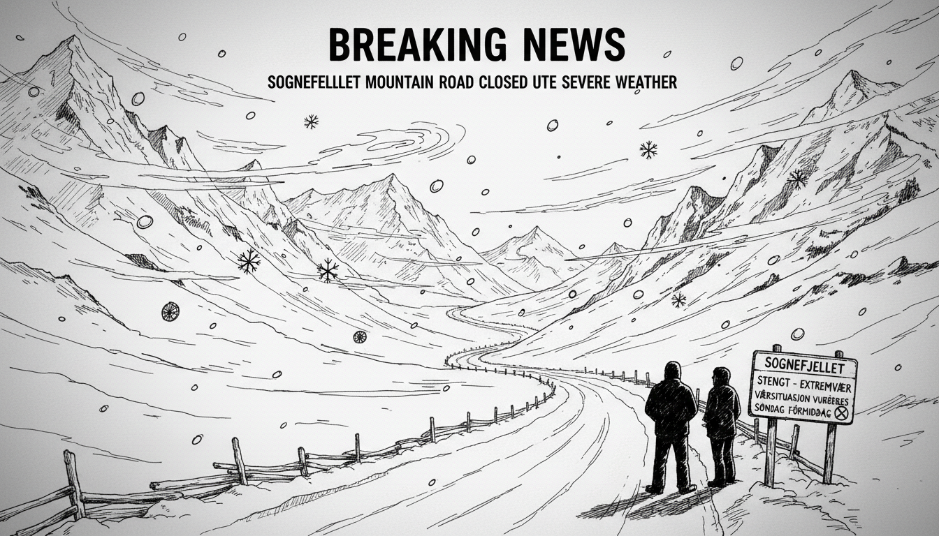 Sognefjellet Mountain Road Closed Due to Severe Weather