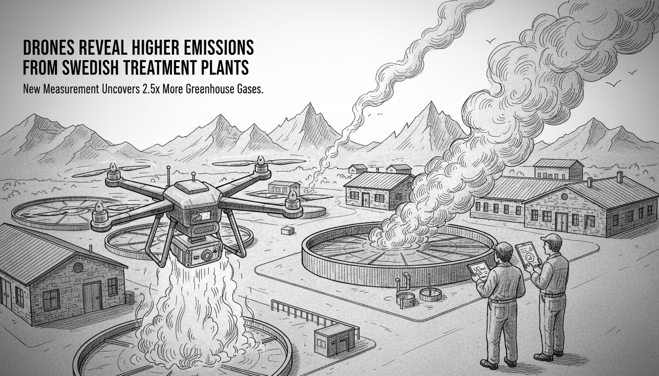 Drones Reveal Higher Emissions from Swedish Treatment Plants