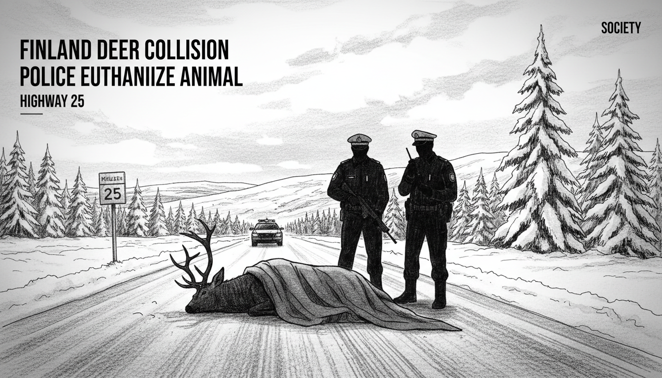 Finland Deer Collision: Police Euthanize Animal on Highway 25