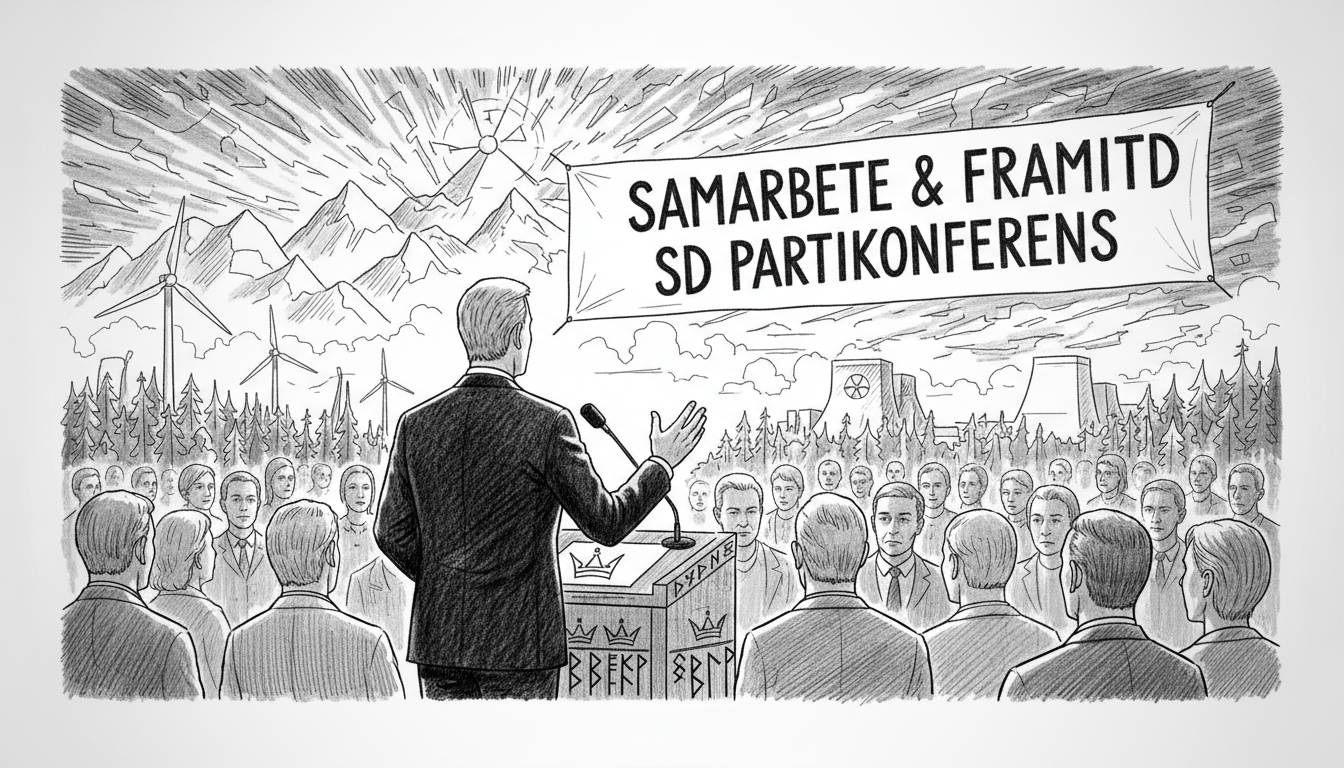 Swedish Prime Minister Addresses SD Party Conference for First Time