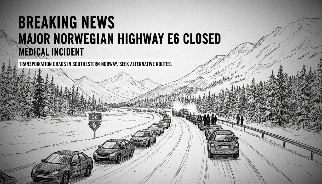 Major Norwegian Highway E6 Closed Following Medical Incident