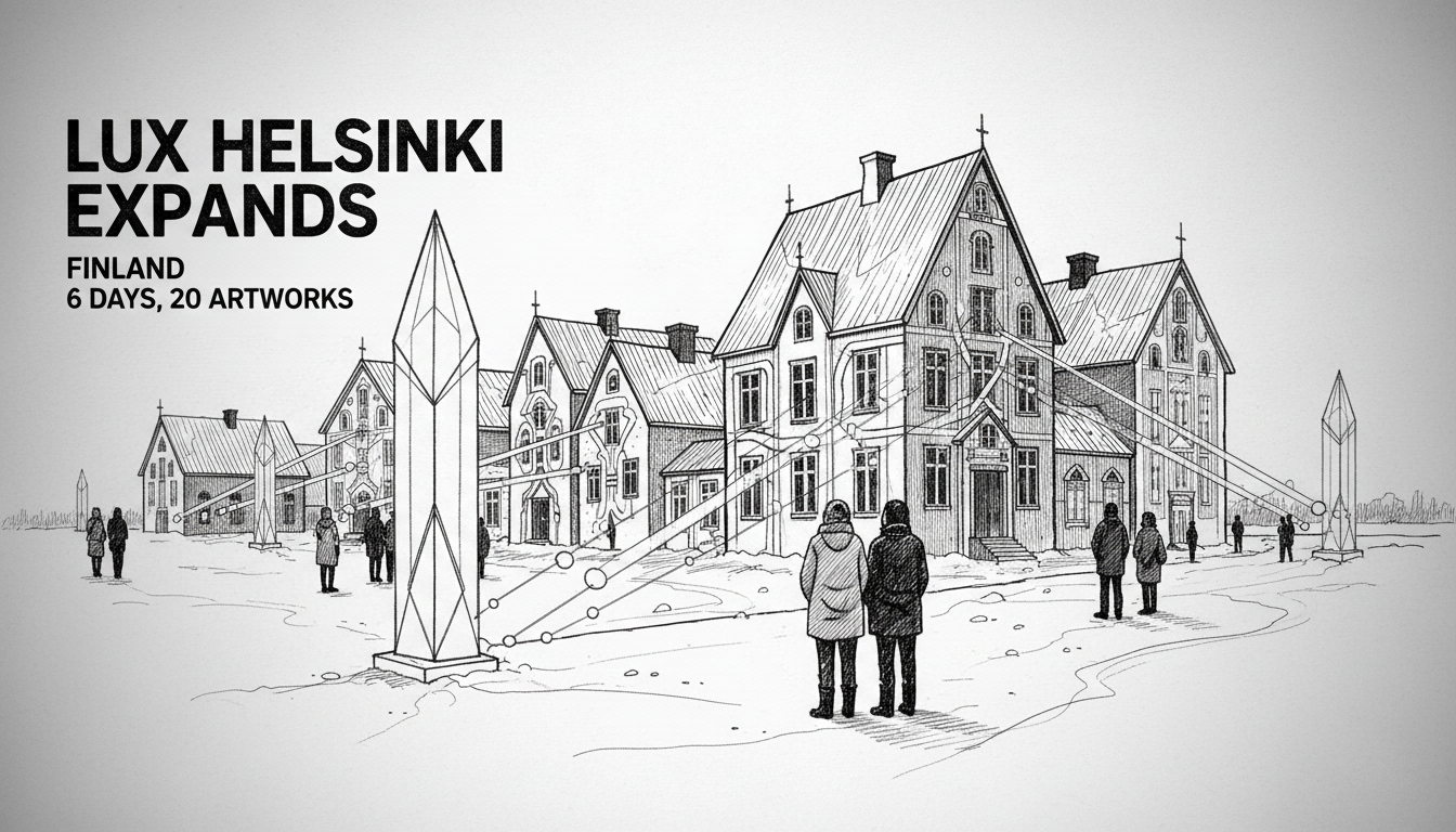 Finland's Lux Helsinki Expands: 6 Days, 20 Light Artworks