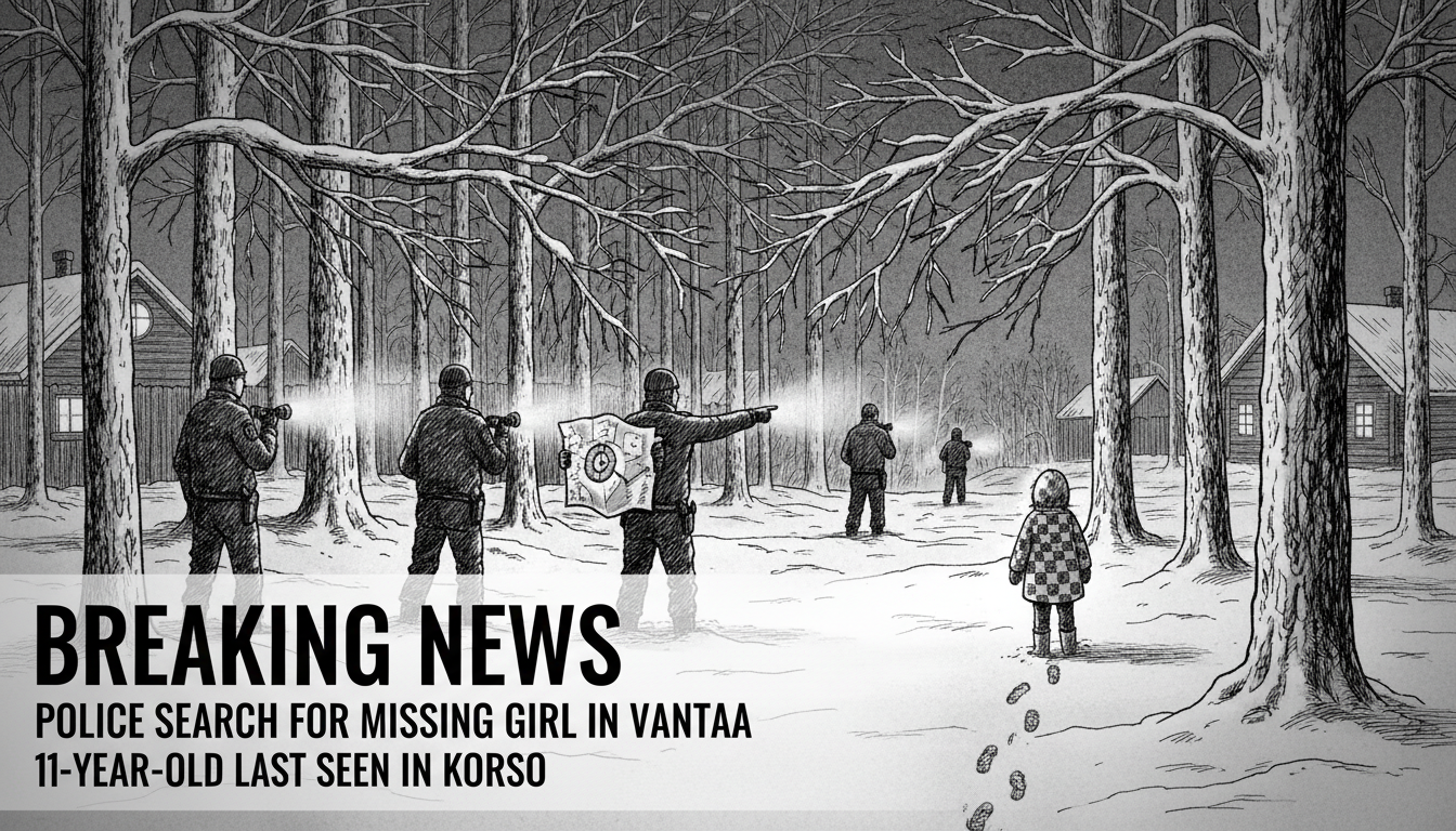 Police Search for Missing 11-Year-Old Girl in Vantaa