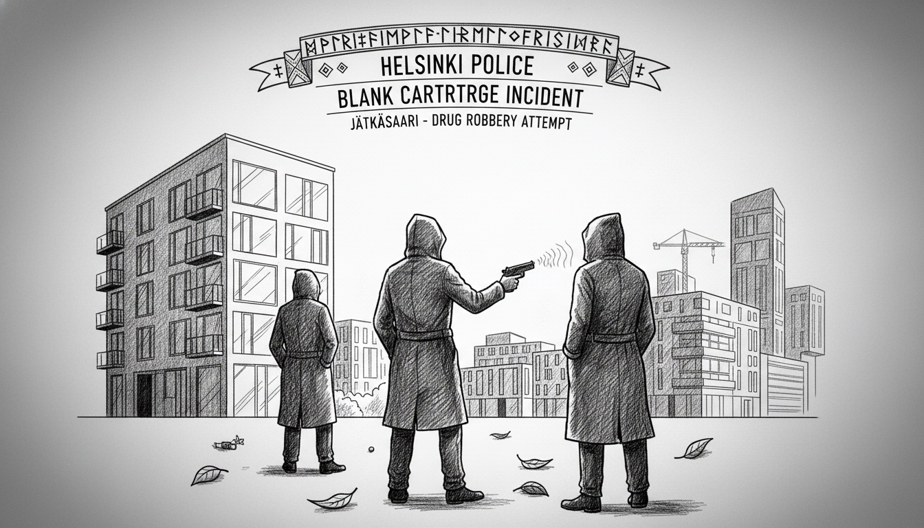Helsinki Police Investigate Blank Cartridge Incident Linked to Drug Robbery Attempt