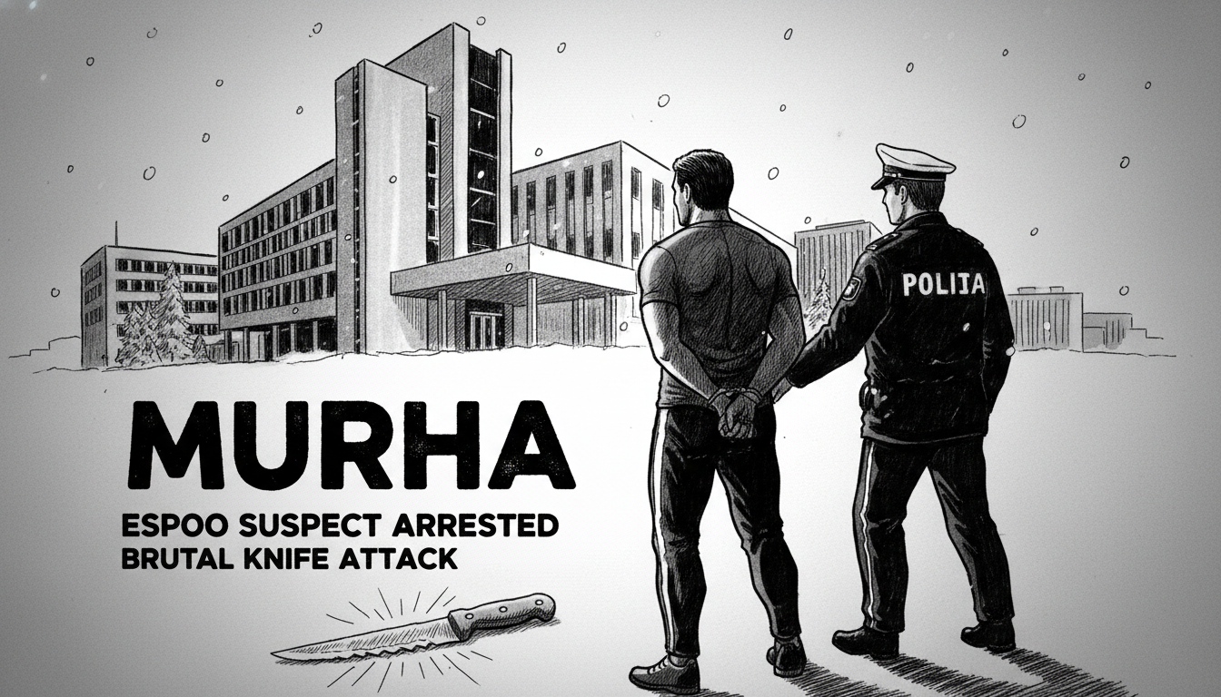Espoo Murder Suspect Arrested in Brutal Knife Attack