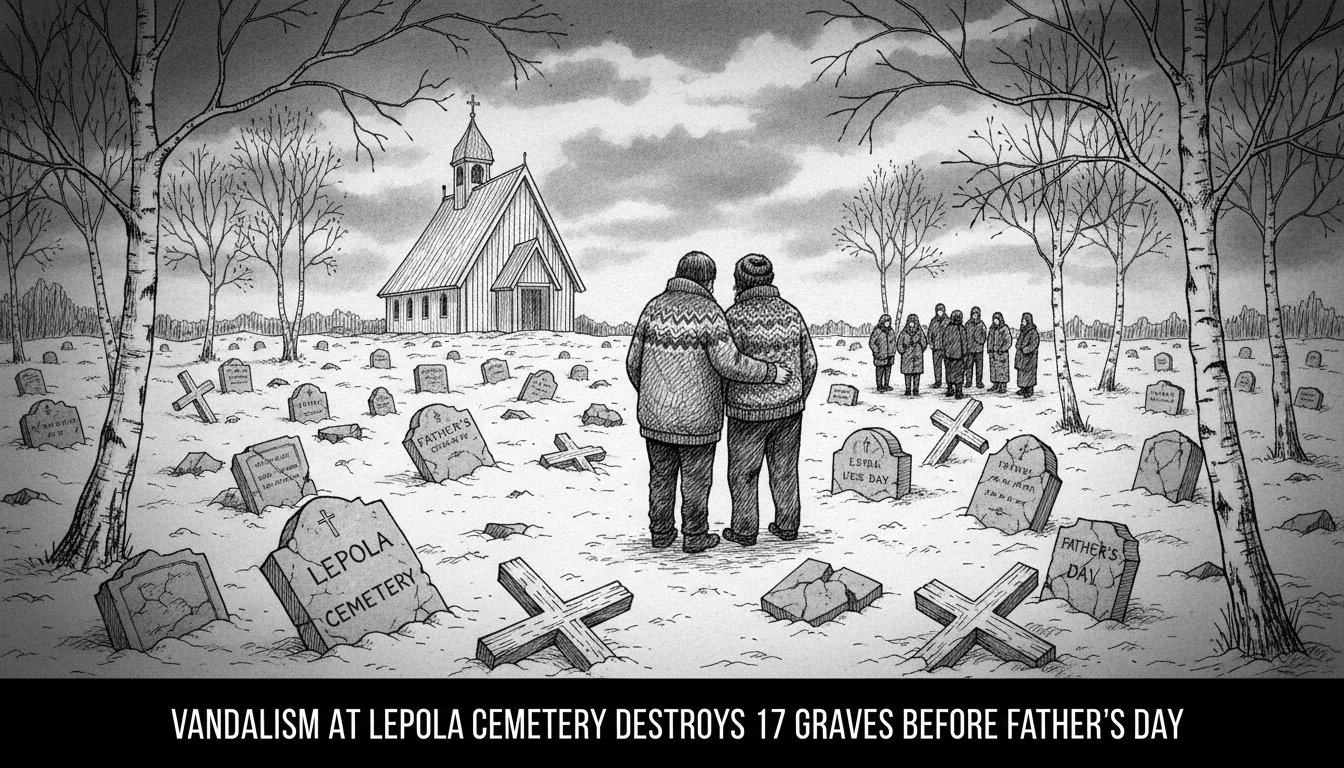 Vandalism at Lepola Cemetery Destroys 17 Graves Before Father's Day