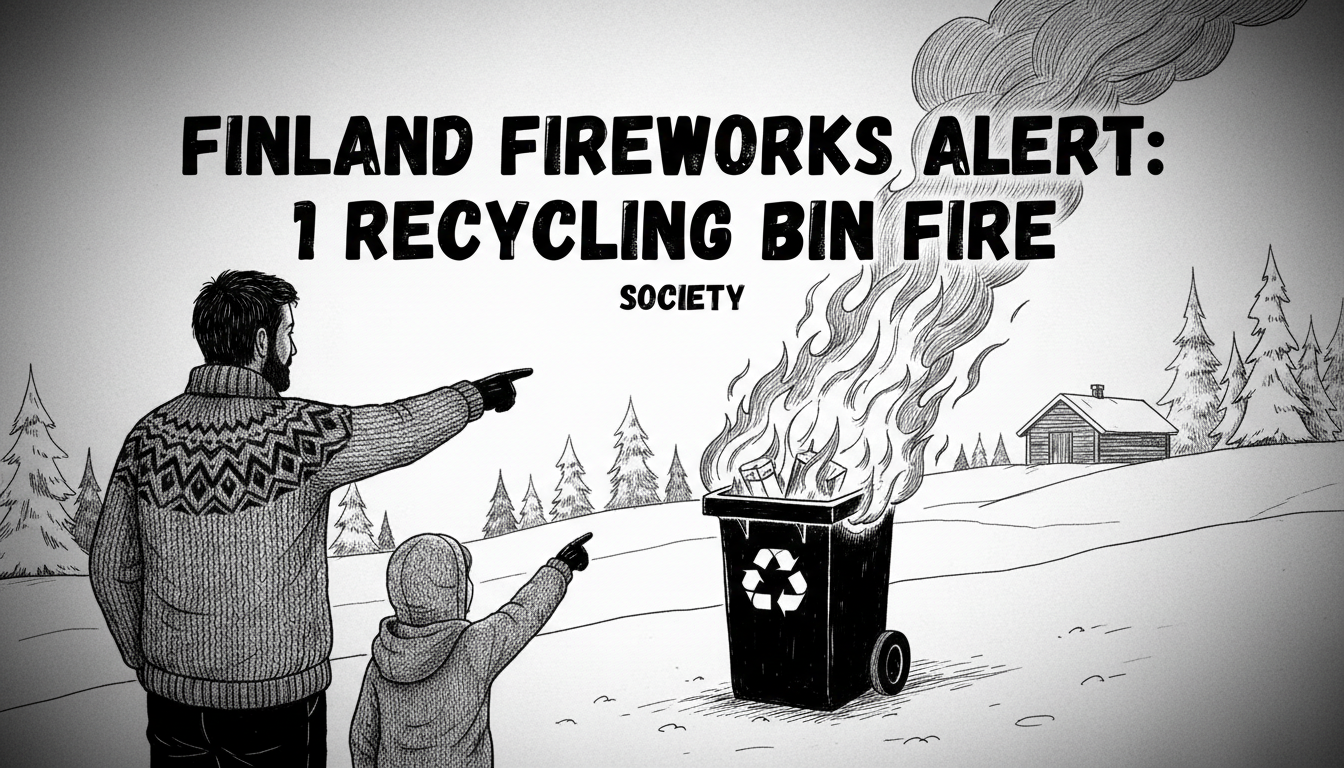 Finland Fireworks Alert: 1 Recycling Bin Fire