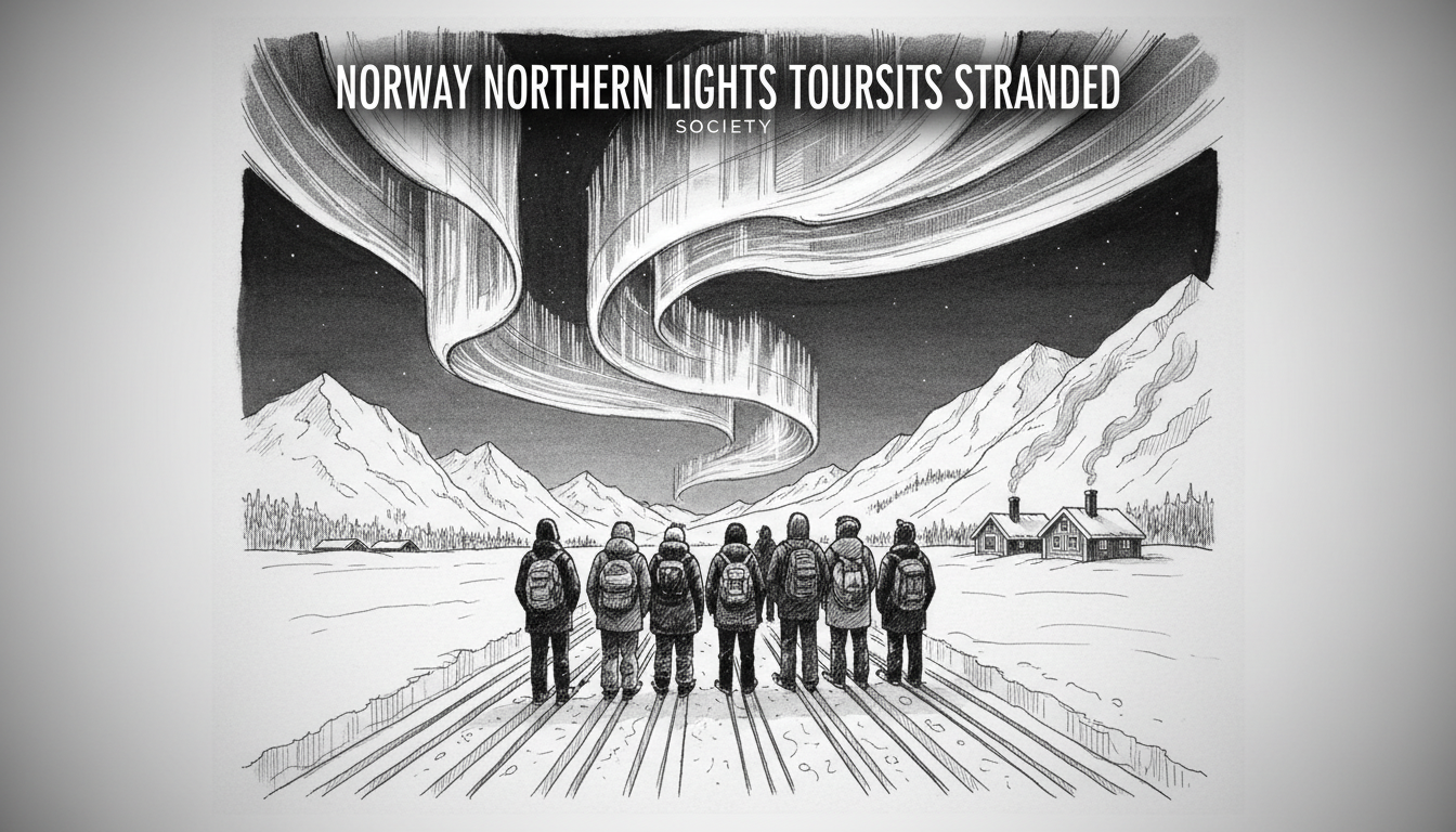 Norway Northern Lights Tourists Stranded in Ski Track