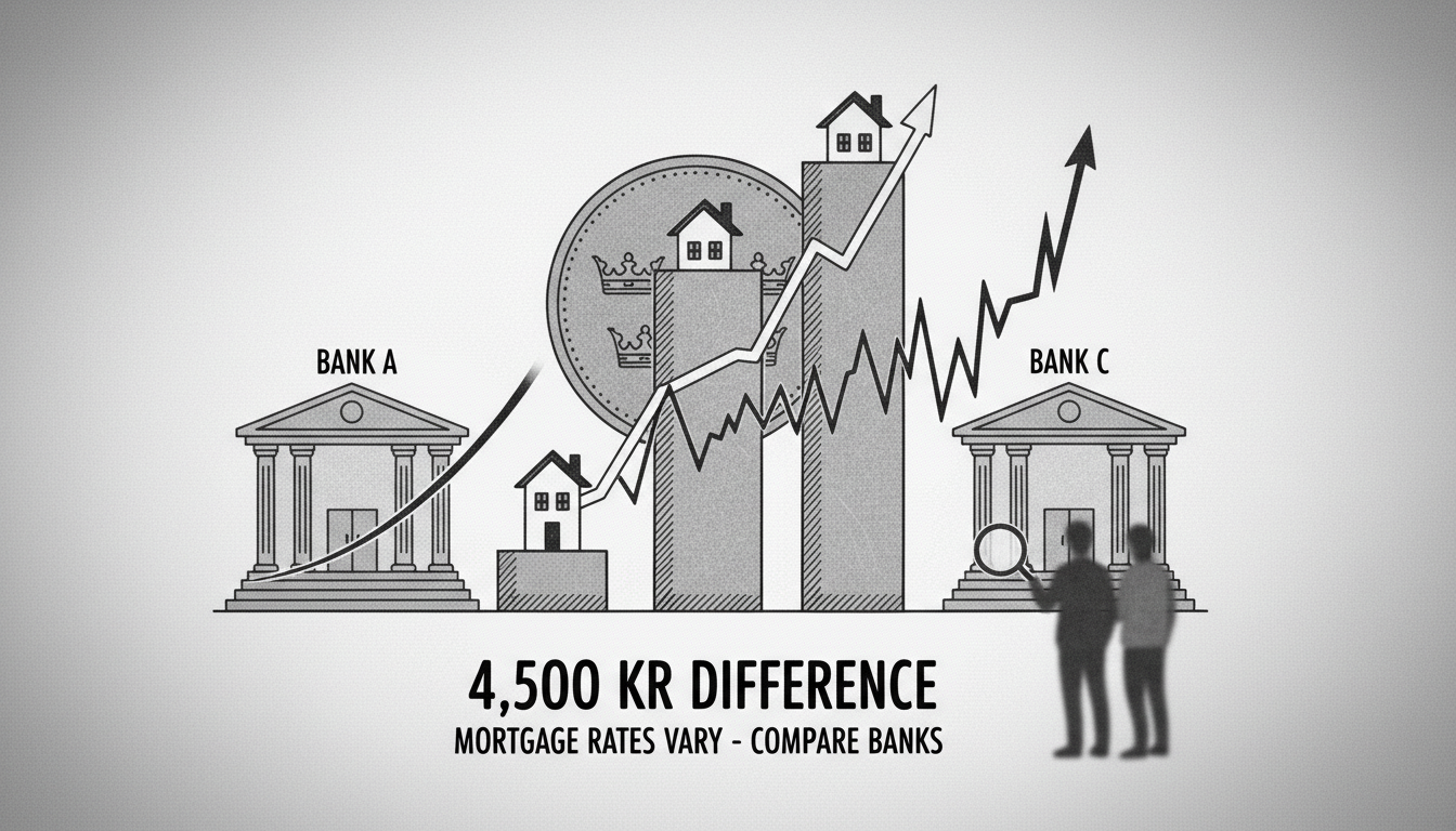 Major Differences in Swedish Mortgage Rates Between Banks
