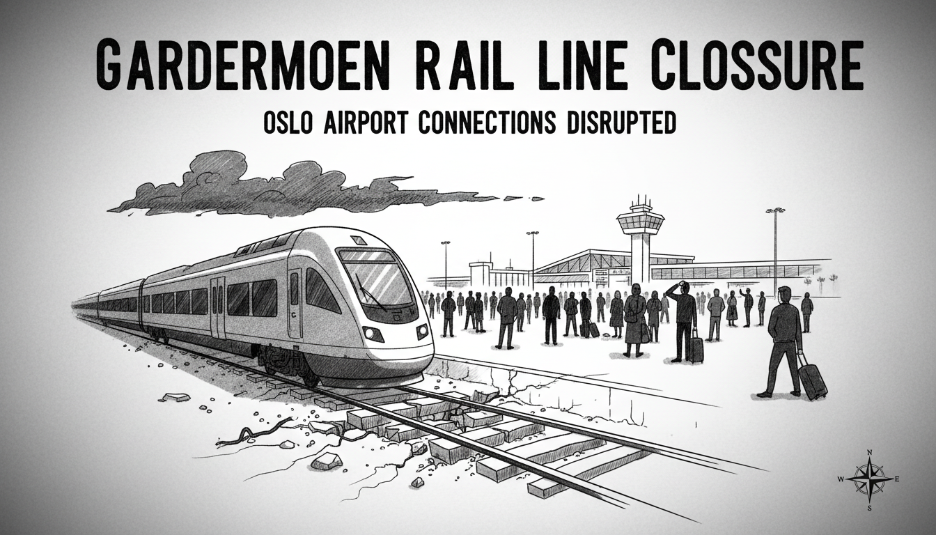 Gardermoen Rail Line Closure Disrupts Oslo Airport Connections