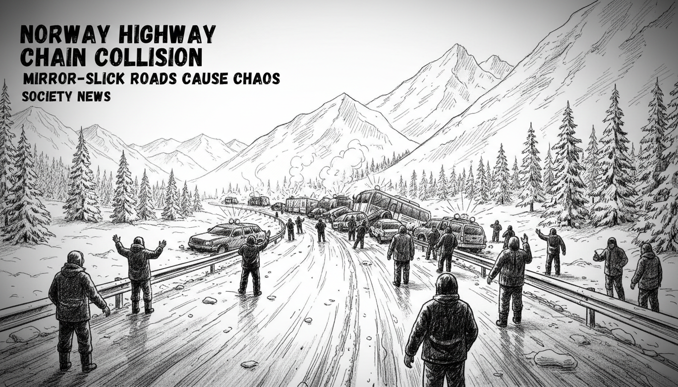 Norway Highway Chain Collision: 'Mirror-Slick' Roads Cause Chaos