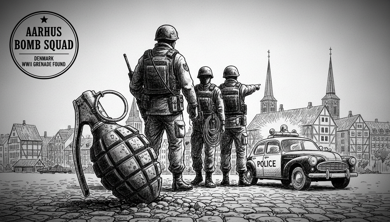 Denmark WWII Grenade Found: Aarhus Bomb Squad Deployed
