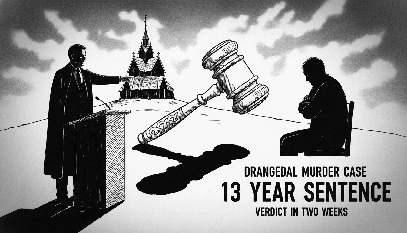 Prosecutor Seeks 13-Year Sentence in Drangedal Murder Case