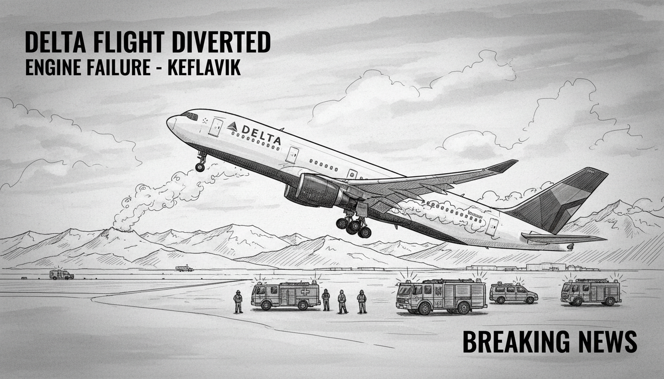 Delta Flight Diverts to Keflavik After Engine Failure