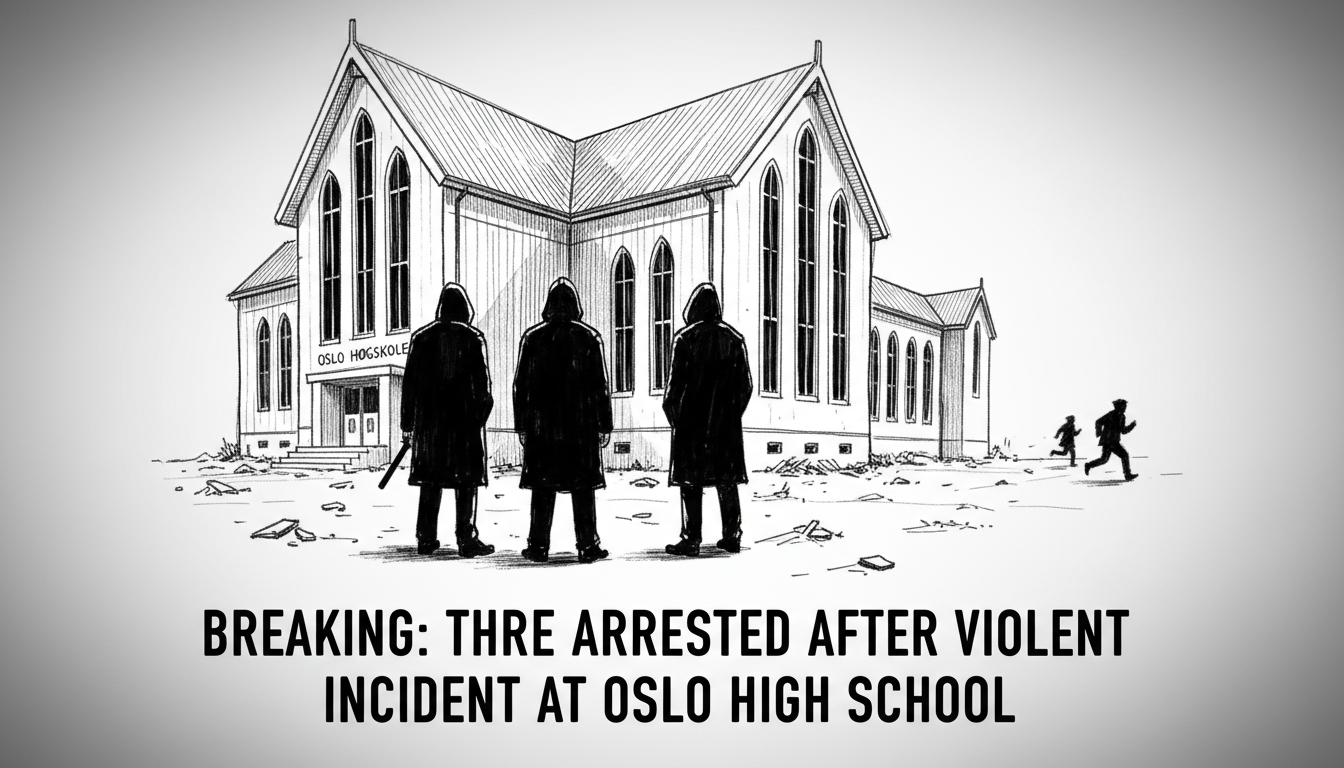 Three arrested after violent incident at Oslo high school