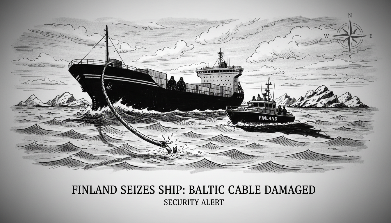 Finland Seizes Ship: 1 Cable Damaged, Baltic Security Alert