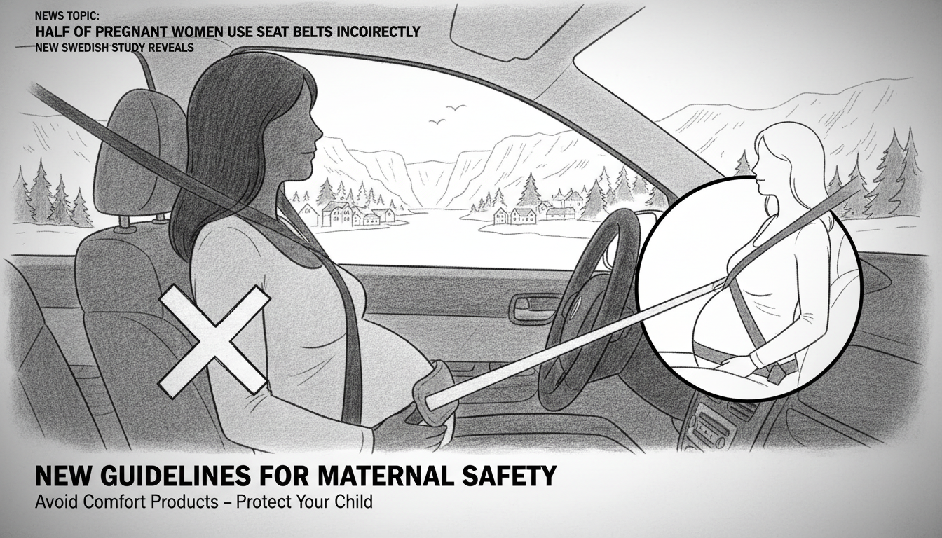 Half of Pregnant Women Use Seat Belts Incorrectly, New Swedish Study Reveals