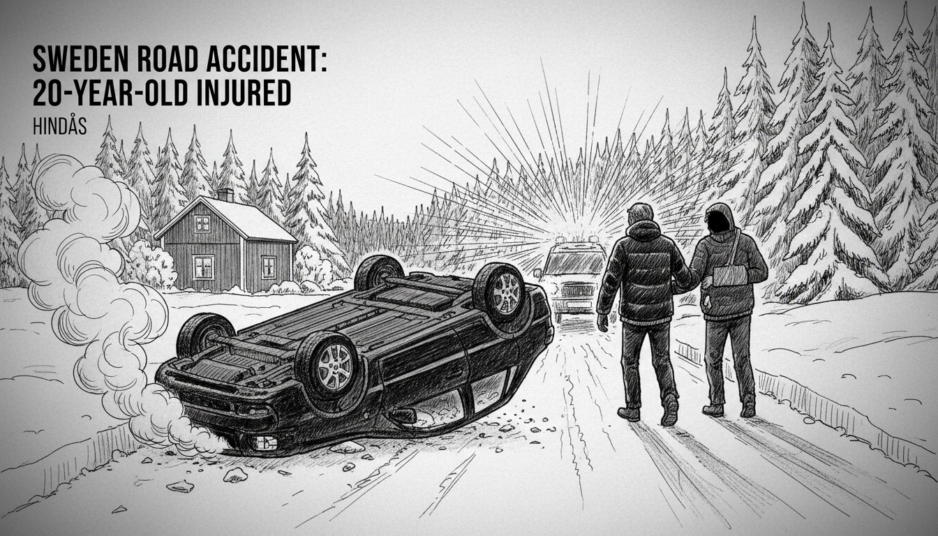 Sweden Road Accident: 20-Year-Old Injured in Hindås