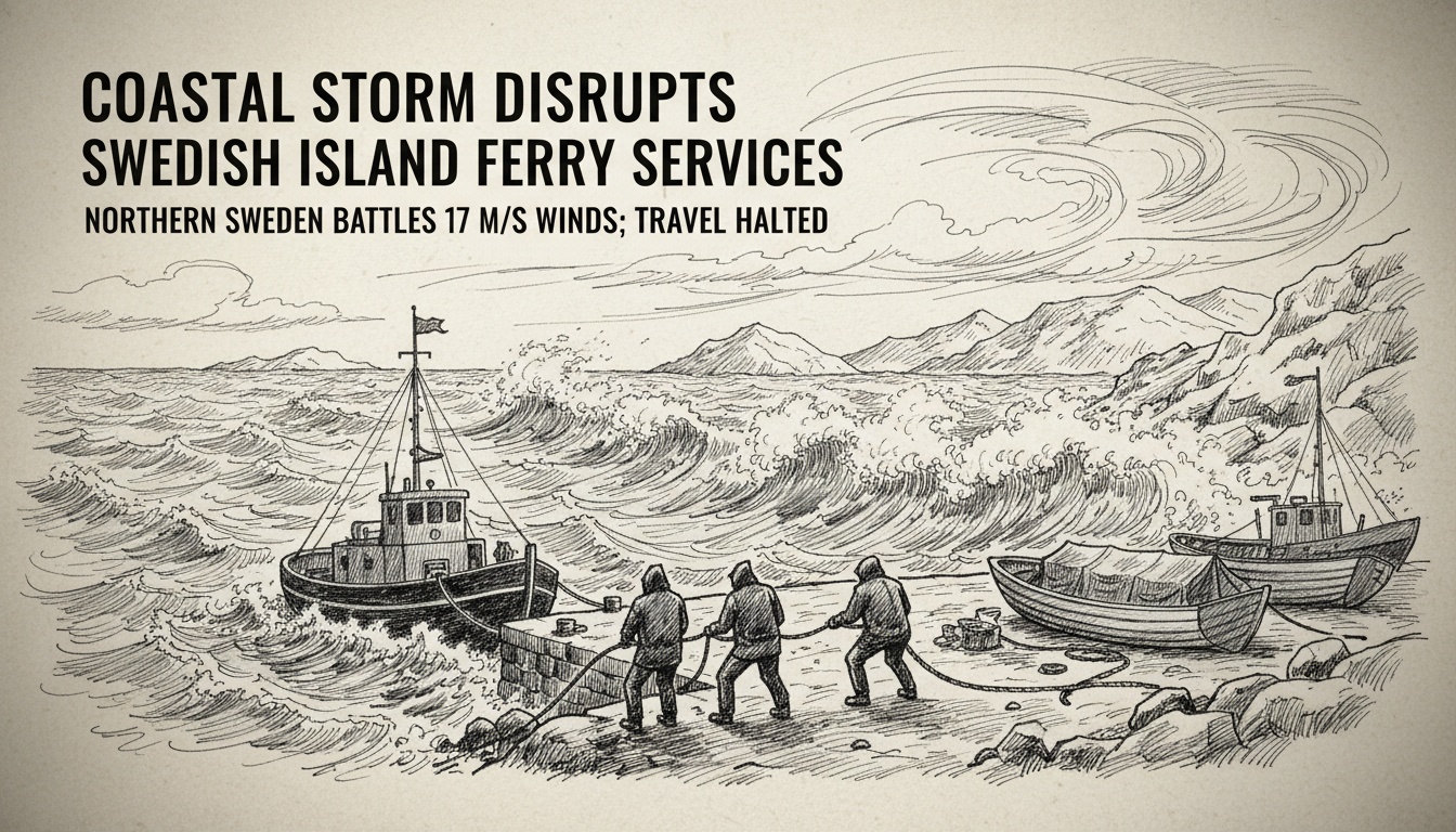 Coastal Storm Disrupts Swedish Island Ferry Services