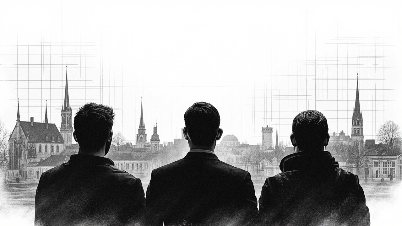 Police officers patrolling a Swedish urban district with apartment buildings in background