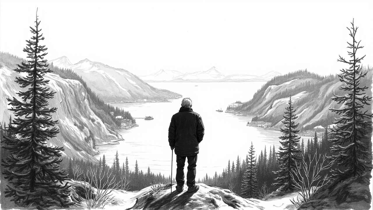 Nordic flags against mountain landscape representing retirement destination choices