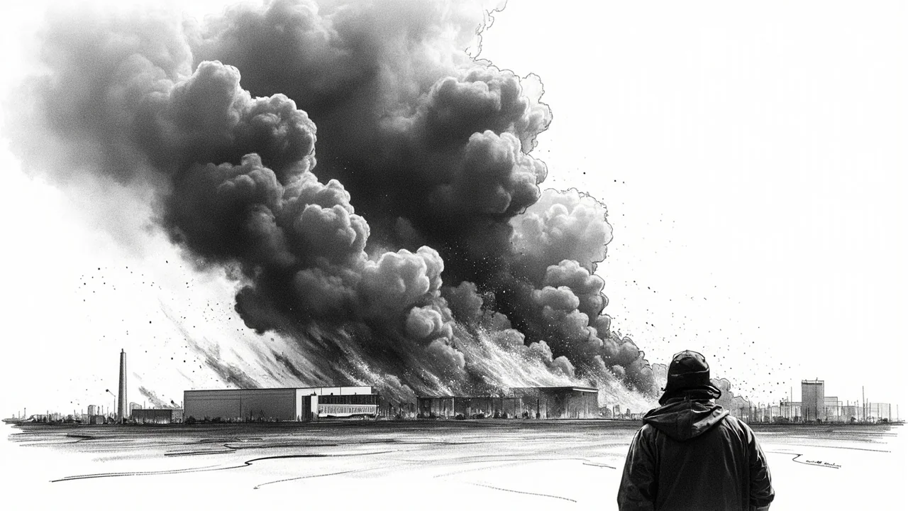 Industrial Fire in Aarhus Sends Thick Black Smoke Across City
