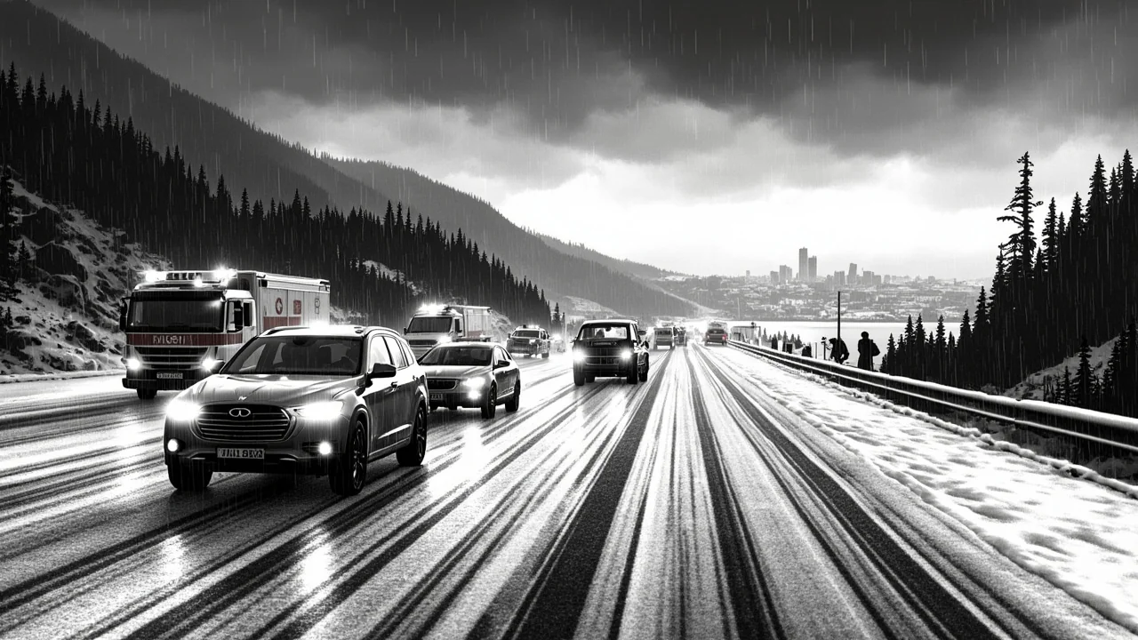 Icy Roads Cause Chaos on E18 Near Hamar and Horten