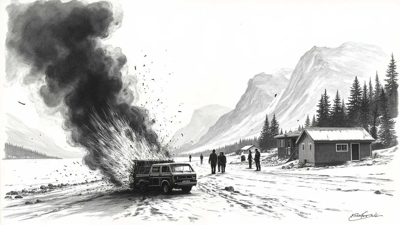 Car Fire Ignites Major Blaze in Remote Arctic Community Øksfjord