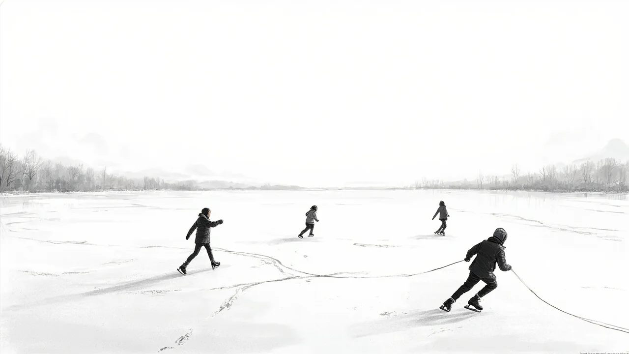 Sweden's Lake Mälaren Ice Rare Phenomenon Draws Skaters