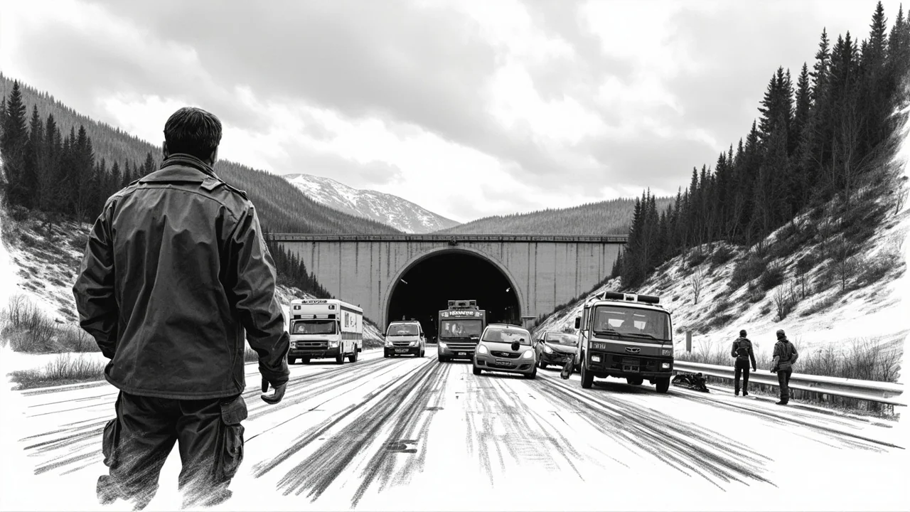 Norway E18 Highway Shutdown: 2 Crashes, 1 Tunnel