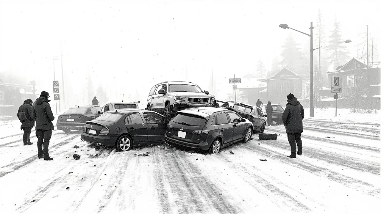 Norway Winter Crash: 9 Cars Pile Up Near Asker
