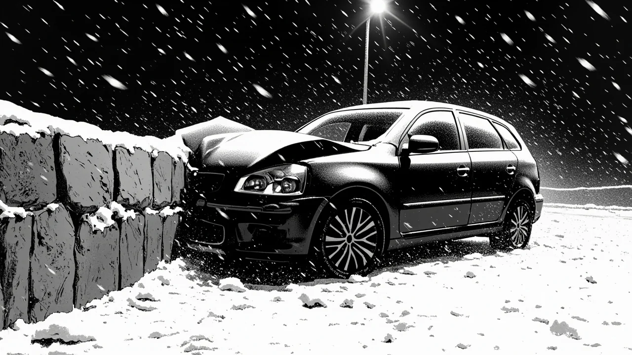 Finland Winter Crash: 1 Injured as Car Hits Kerava Wall