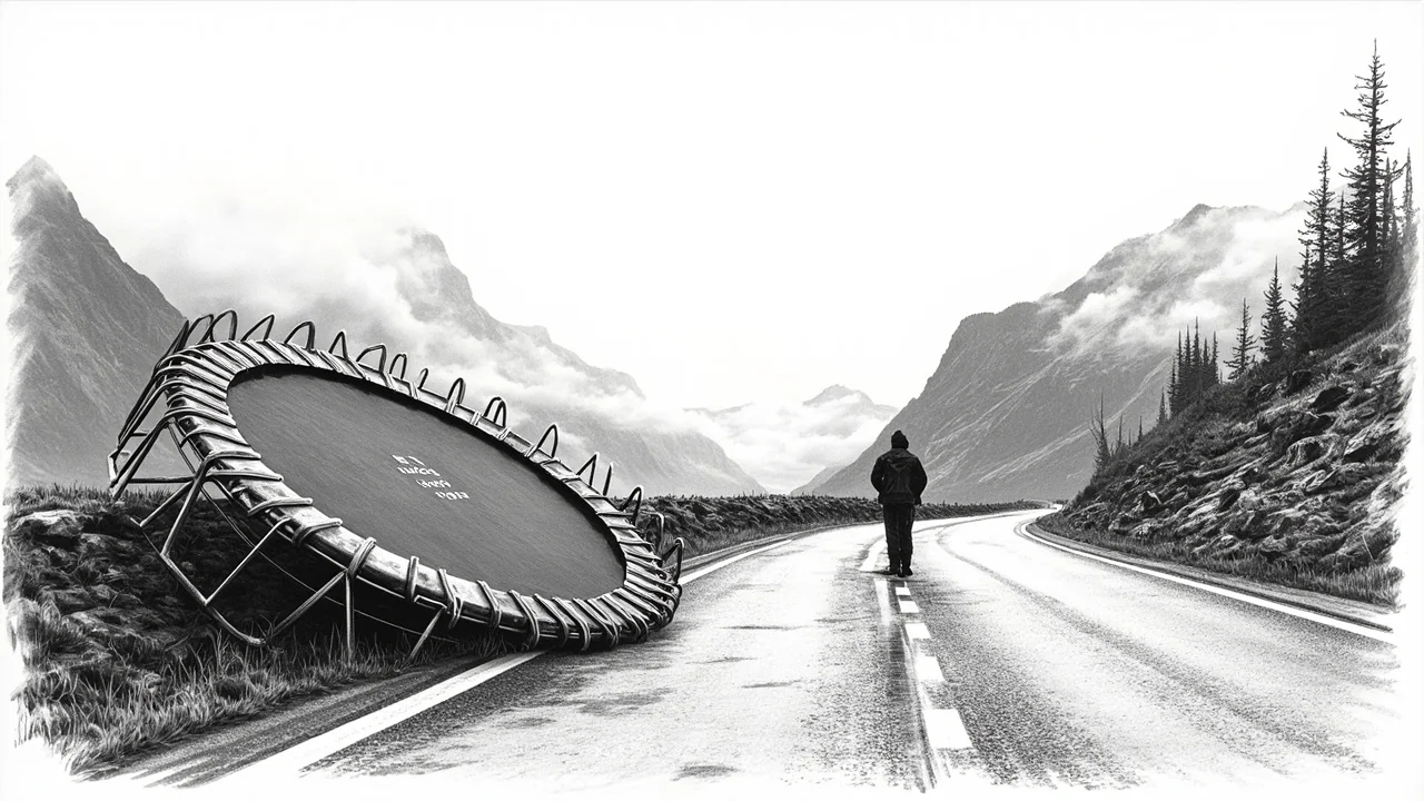 Loose Trampoline Blocks Norwegian Road, Vegvesen Responds