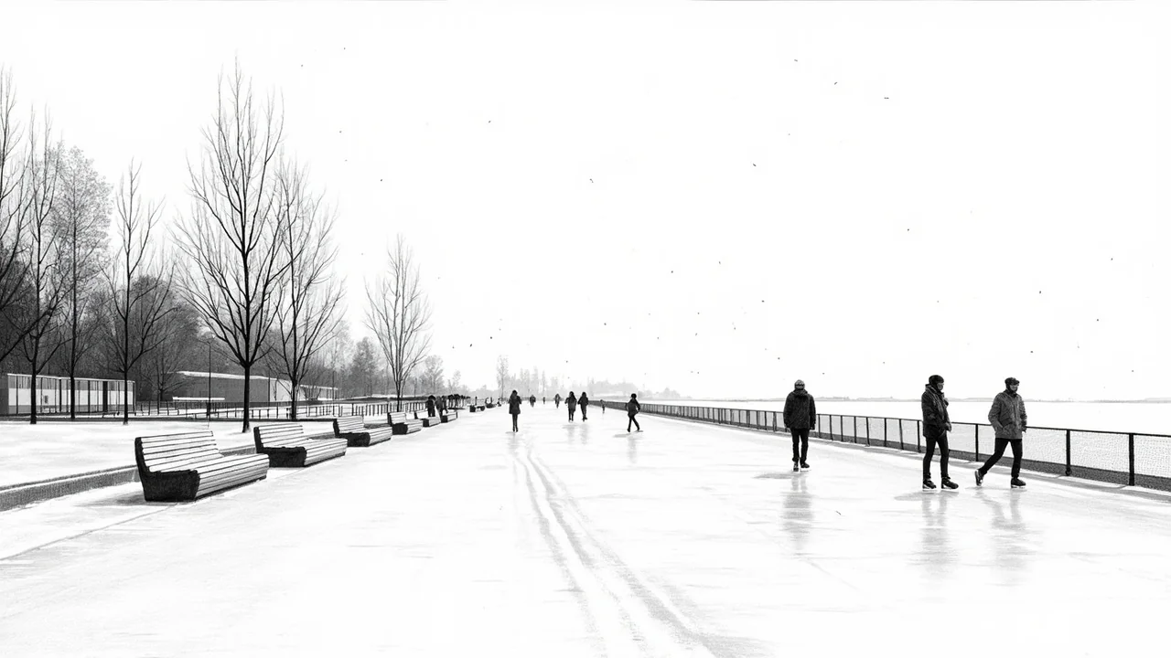 Skating Path Finally Cleared on Brunnsviken After Delay