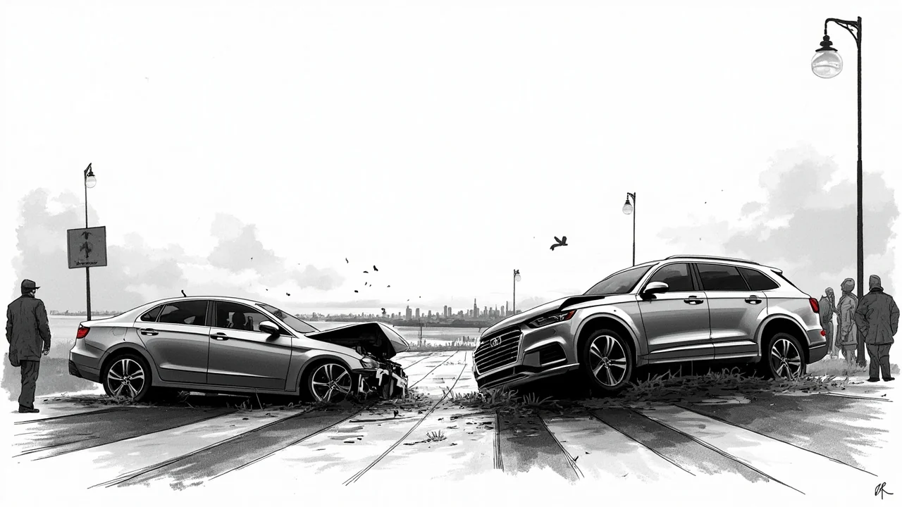 Two Cars Collide on Ringvegen in Ullensaker