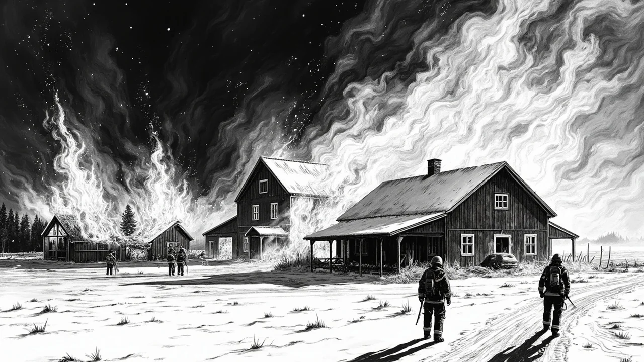 Norway Skiptvet Fire: Farmhouse Fully Destroyed