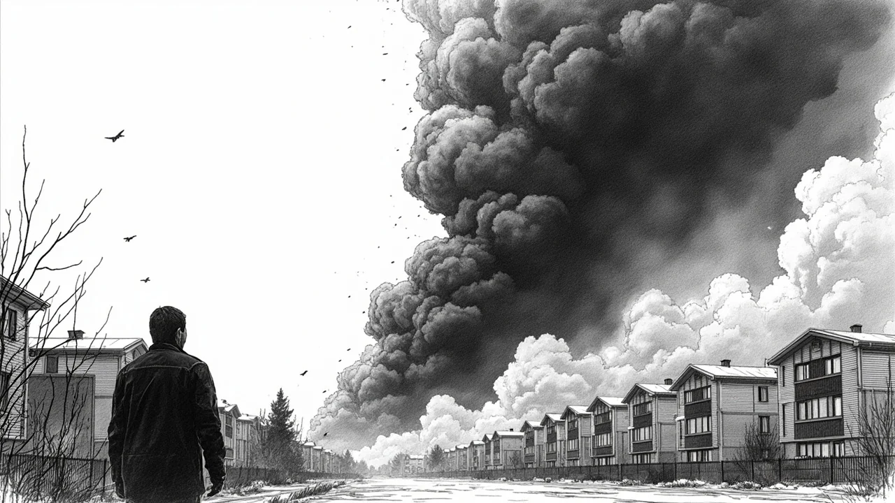 Fire in Oulu Triggers Official Danger Warning, Heavy Smoke Alarms Residents