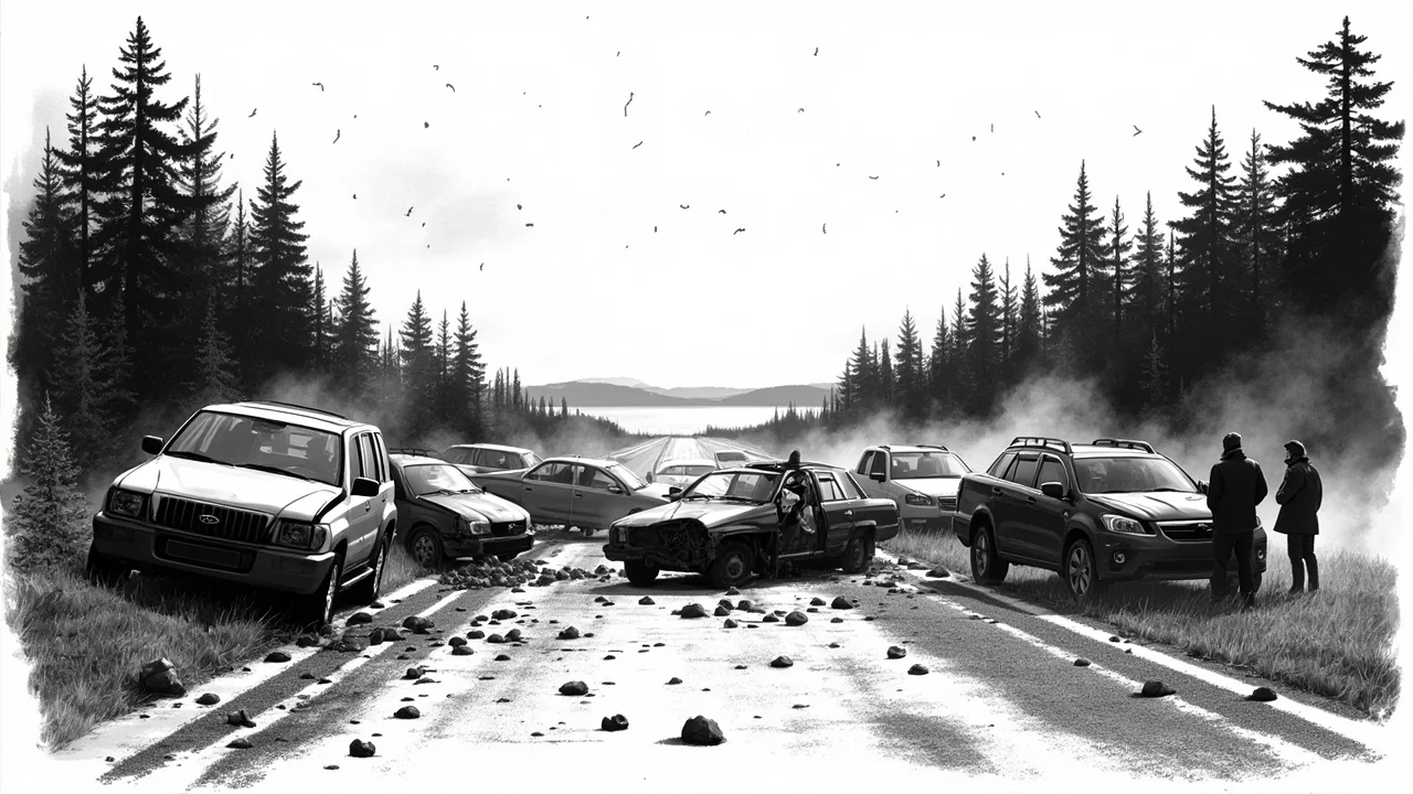 Norway E18 Crash: 7 Cars in Asker Collision